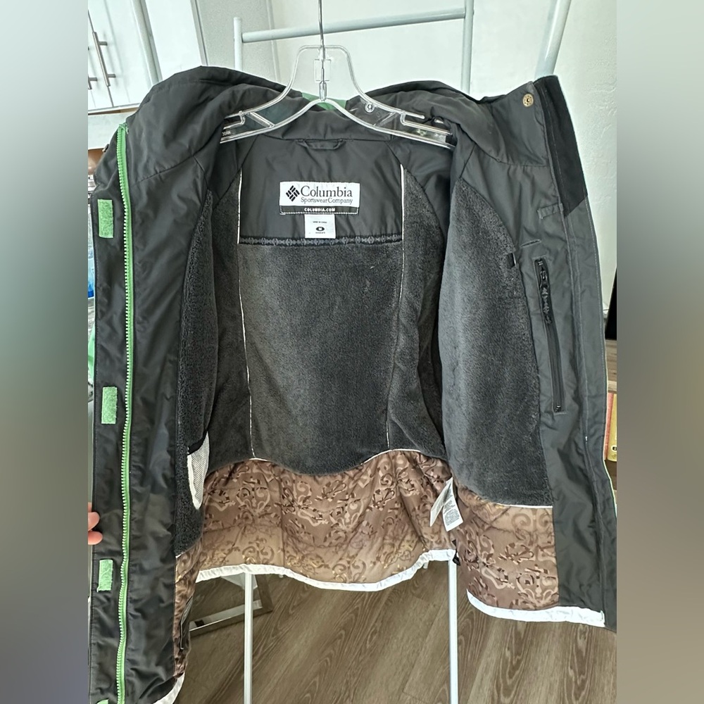 Columbia Sportswear Company Coat Womens Jacket Green Fleece Lined Full Zip - Picture 7 of 13